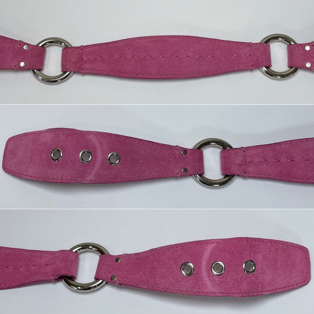 Y2K Vintage Pink Coach Soho Suede Hobo 9658 & Mini Soho Hobo Bag Charm 1659 SET - Picture 14 of 16